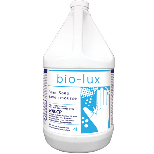 Bio-Lux Antimicrobial Soap, Foam, 4 L, Unscented D. Morneault & Fils