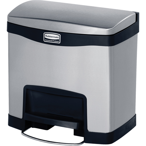 Slim Jim&reg; Waste Container, Stainless Steel, 4 US gal. Capacity D. Morneault & Fils