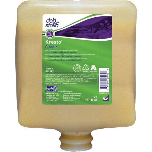 Kresto&reg; Classic Super Heavy-Duty Hand Cleaner, Pumice, 2 L, Refill, Scented D. Morneault & Fils