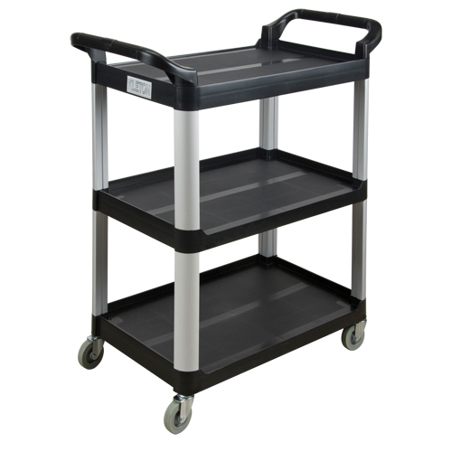 Utility Cart, 3 Tiers, 16-3/4" x 37" x 33-1/2", 250 lbs. Capacity D. Morneault & Fils