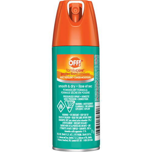 Insectifuge Off! Family Care, DEET &agrave; 15 %, A&eacute;rosol, 2,5 oz. D. Morneault & Fils