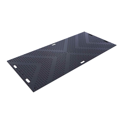 LibertyMat&reg; Medium-Duty Ground Protection, 4' x 8', High Density Polyethylene, Textured, Black D. Morneault & Fils