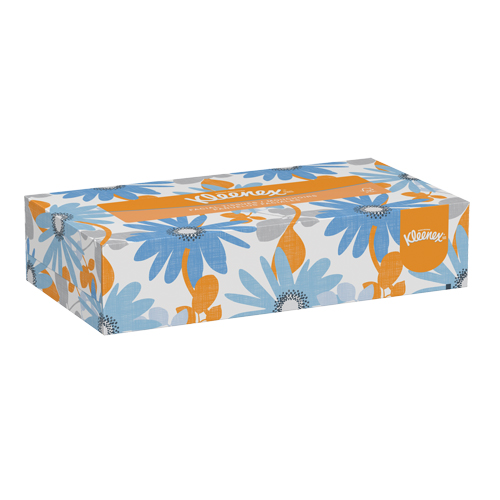 Papier-mouchoir Kleenex, 2 pli, 8" lo x 8-1/2" la, 125 feuilles/boîte D. Morneault & Fils