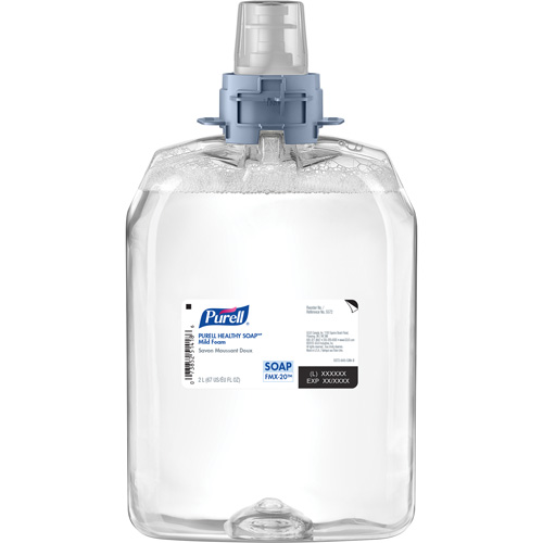 Savon doux pour les mains FMX-20 Healthy Soap, Mousse, 2 L, Sans parfum D. Morneault & Fils