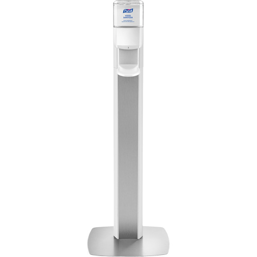 Messenger ES8 Silver Panel Floor Stand with Dispenser D. Morneault & Fils