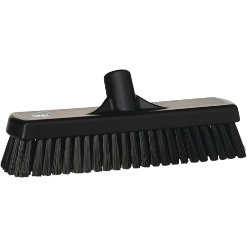 Balai-brosse pour planchers et mur, Crins Ferme, 12", Polyester, Noir D. Morneault & Fils
