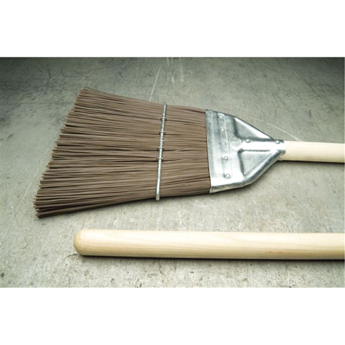 Railroad Broom, Wood Handle, Polypropylene Bristles, 55" L D. Morneault & Fils