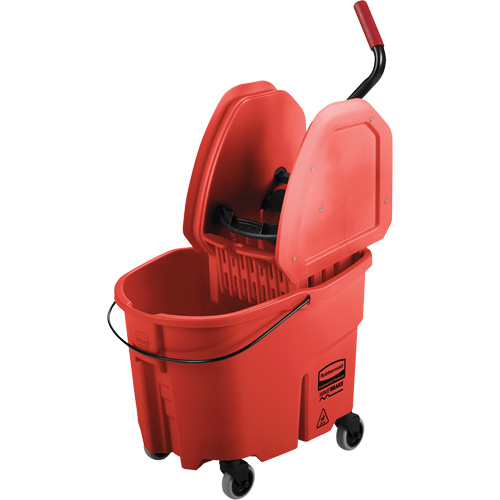 WaveBrake&reg; Mop Bucket & Wringer Combo Pack, Down Press, 8.75 US Gal.(35 Quart), Red D. Morneault & Fils