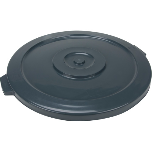 Waste Container Lid, Flat Lid, Plastic/Polyethylene, Fits Container Size: 24" Dia. D. Morneault & Fils