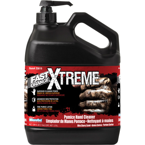 Nettoyant professionnel pour les mains Xtreme, Pierre ponce, 3,78 L, Bouteille &agrave; pompe, Cerise D. Morneault & Fils