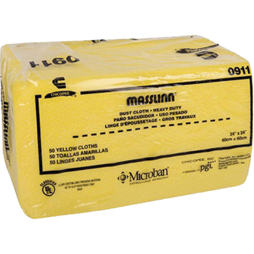 Masslin Heavy-Duty Dust Cloth, Microfibre, Yellow D. Morneault & Fils