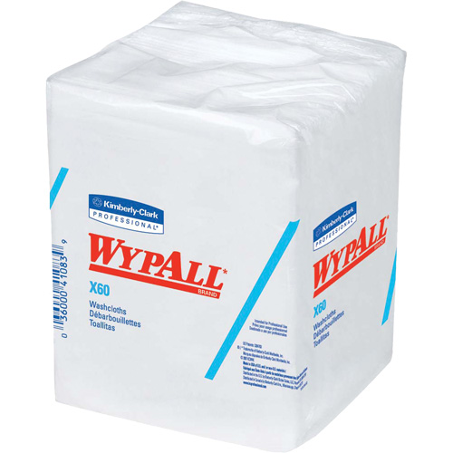 X60 Hygienic Washcloths, All-Purpose, 12-1/2" L x 10" W D. Morneault & Fils