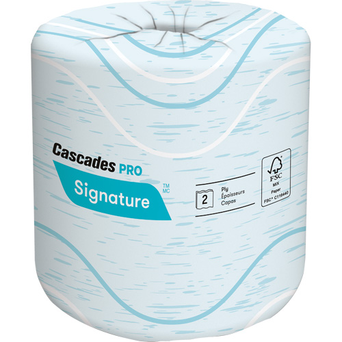 Papier hygi&eacute;nique Pro Signature, 2 Pli, 400 Feuilles/Rouleu, Longueur 133', Blanc D. Morneault & Fils