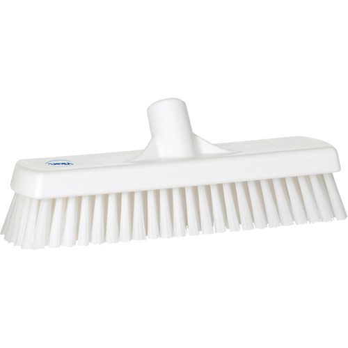 Deck & Wall Scrub Brush, Stiff Bristles, 12", Polyester, White D. Morneault & Fils