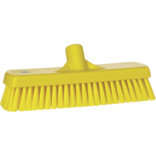 Deck & Wall Scrub Brush, Stiff Bristles, 12", Polyester, Yellow D. Morneault & Fils
