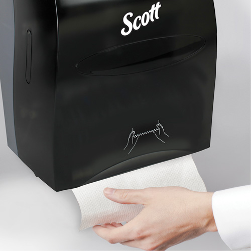 Scott&reg; Essential Hand Towel Roll Dispenser, Manual/No-Touch, 12.63" W x 10.2" D x 16.13" H D. Morneault & Fils