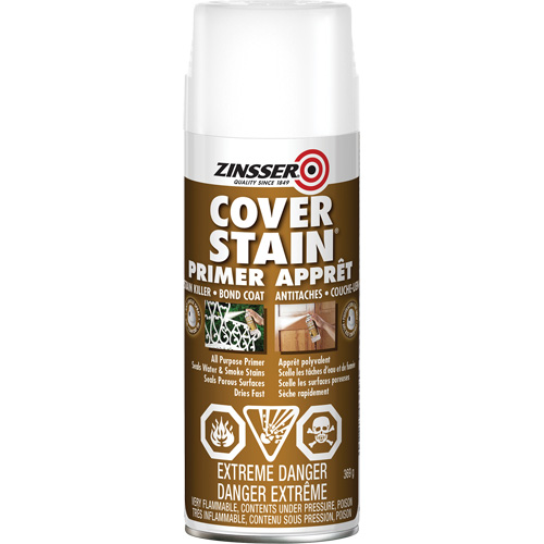 Scellant d'appr&ecirc;t &agrave; base d'huile Cover Stain, Canette a&eacute;rosol, Blanc D. Morneault & Fils