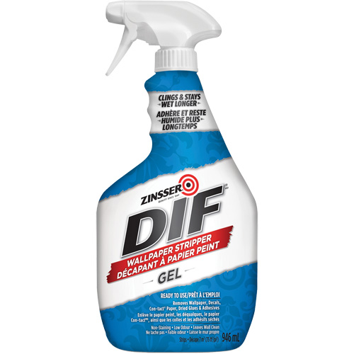 Gel d&eacute;capant pour papier peint DIF, 946 ml, Bouteille &agrave; g&acirc;chette D. Morneault & Fils