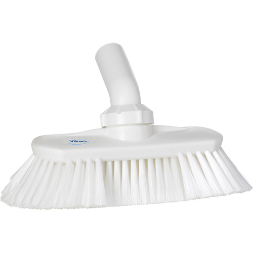 Brosse de lavage aliment&eacute;e en eau et &agrave; angle r&eacute;glable, Soies Doux, Longueur de 9-1/4", Blanc D. Morneault & Fils