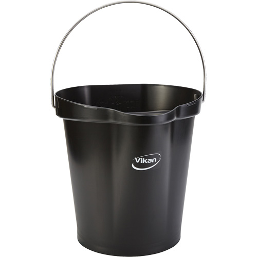 Food Hygiene Bucket, Black, 3 US gal. D. Morneault & Fils
