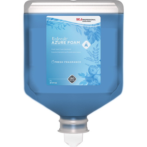 Savon &agrave; mains Refresh Azure, Mousse, 2 L, Parfum&eacute; D. Morneault & Fils