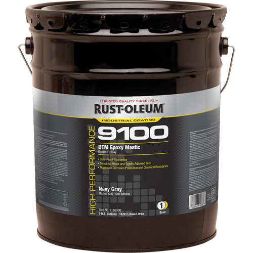 Base de mastic &eacute;poxy DTM du syst&egrave;me 9100, Gris marine, 5 gal., Seau D. Morneault & Fils
