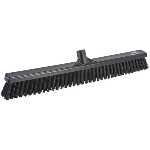 T&ecirc;te de balai-brosse &agrave; soies combin&eacute;es, Crins Cors&eacute;/Fin, 24", Polyester, Noir D. Morneault & Fils