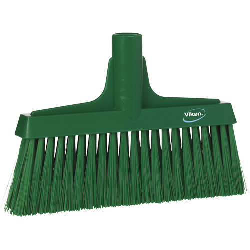 Upright Broom Head, Coarse/Fine Bristles, 10-1/4", Polyester, Green D. Morneault & Fils