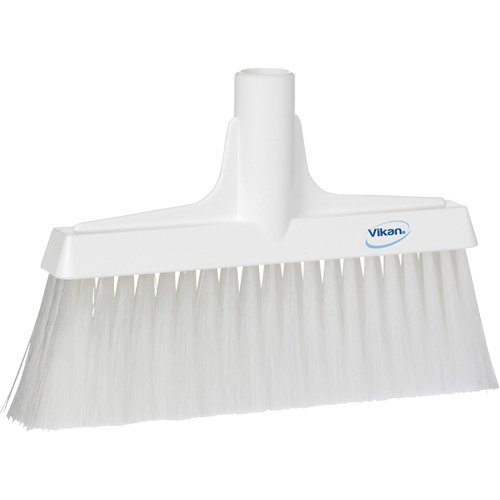 Upright Broom Head, Coarse/Fine Bristles, 10-1/4", Polyester, White D. Morneault & Fils