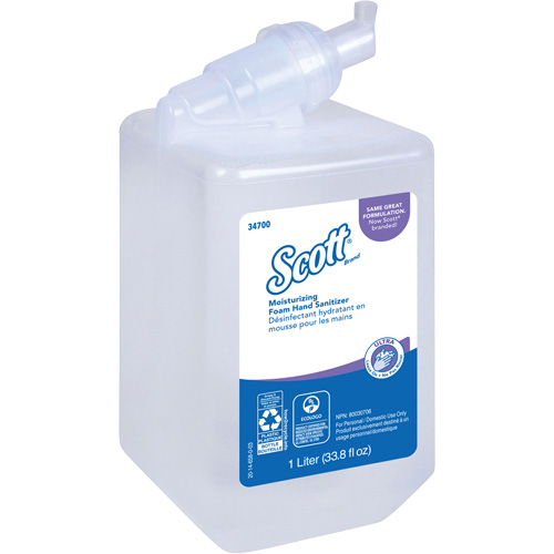 Scott&reg; Control Super Moisturizing Foam Hand Sanitizer, 1000 ml, Cartridge Refill, 70% Alcohol D. Morneault & Fils