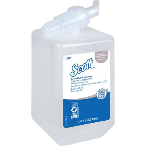 Scott&reg; Essential Alcohol Free Foam Hand Sanitizer, 1000 ml, Cartridge Refill, 0% Alcohol D. Morneault & Fils