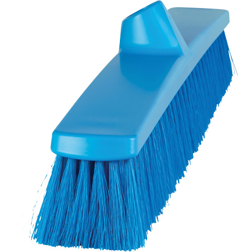 ColorCore Push Broom, Fine Bristles, 24", Polypropylene, Blue D. Morneault & Fils