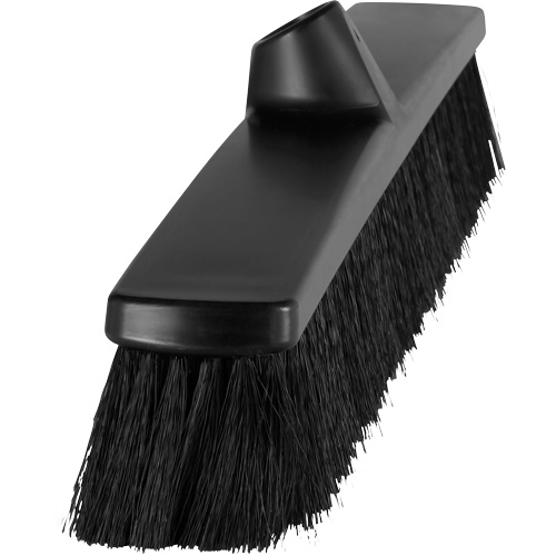 ColorCore Push Broom, Fine Bristles, 24", Polypropylene, Black D. Morneault & Fils