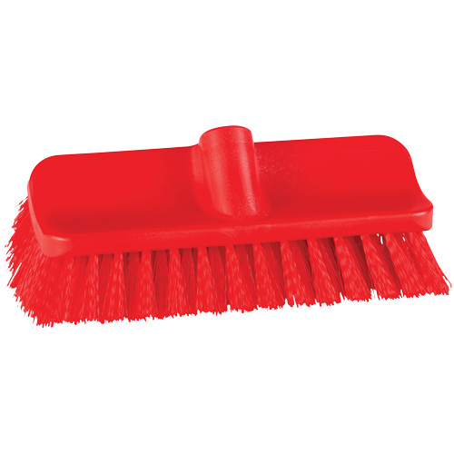 Brosse &agrave; angle double ColorCore pour surfaces hautes et basses, Soies Ferme, Longueur de 10", Rouge D. Morneault & Fils