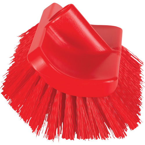 Brosse &agrave; angle double ColorCore pour surfaces hautes et basses, Soies Ferme, Longueur de 10", Rouge D. Morneault & Fils