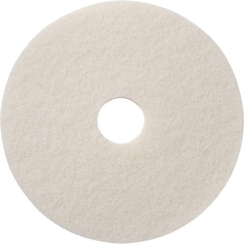 Floor Pads, 12", Polish, White D. Morneault & Fils