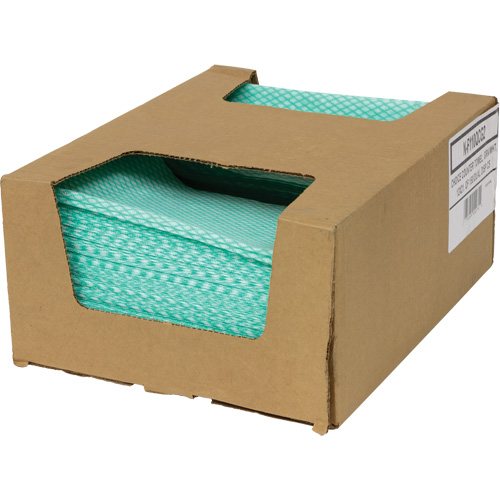 Chiffons de choix pour comptoir SaniWorks, Vert/Blanc D. Morneault & Fils