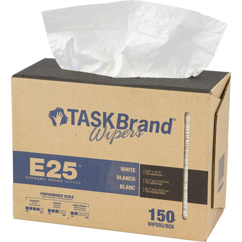 TaskBrand&reg; E25 Economy Scrim Wipers, All-Purpose, 16-3/4" L x 9-3/4" W D. Morneault & Fils