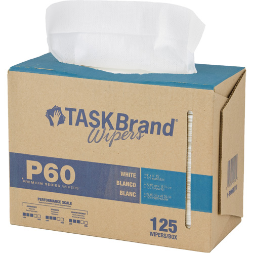 TaskBrand&reg; P60 Premium Series Wipers, All-Purpose, 16-3/4" L x 8-1/4" W D. Morneault & Fils