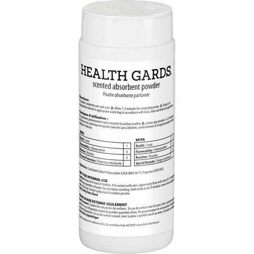 Poudre absorbante parfum&eacute;e Health Gards, 16 oz, Canette D. Morneault & Fils