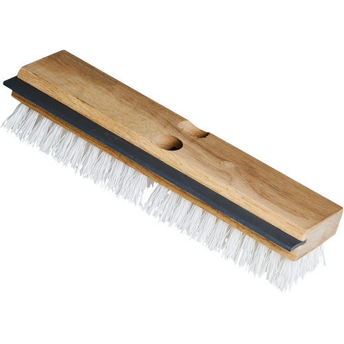 Brosse &agrave; r&eacute;curer utilitaire avec raclette, 11" l, Soies Polypropyl&egrave;ne, Blanc D. Morneault & Fils