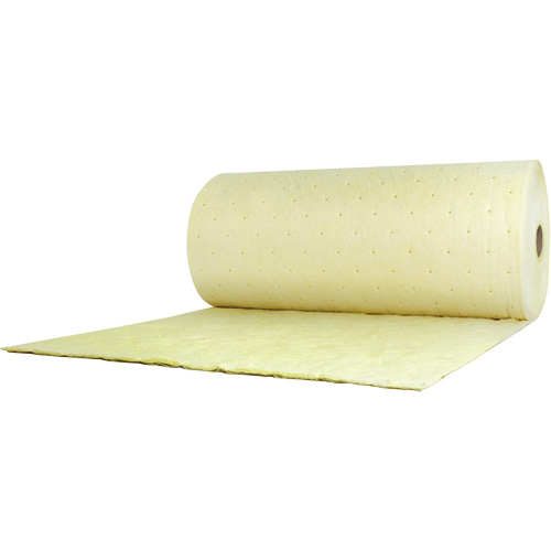 Tampon absorbant pour produits chimiques, Lourd, 150' lo x 38" la, Absorption 89,4 gal D. Morneault & Fils