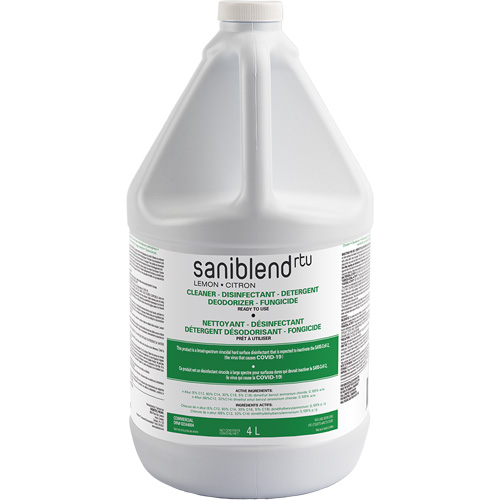 SaniBlend Ready-To-Use Disinfectant & Sanitizer, 4 L, Jug D. Morneault & Fils
