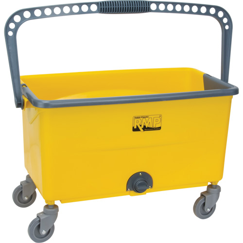 Seau et essoreuse pour vadrouille en microfibres, Passoire, 11 gal. US (44 pintes), Jaune D. Morneault & Fils