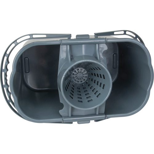 Mop Pail & Wringer, Strainer, 3.75 US Gal.(15 Quart), Grey D. Morneault & Fils