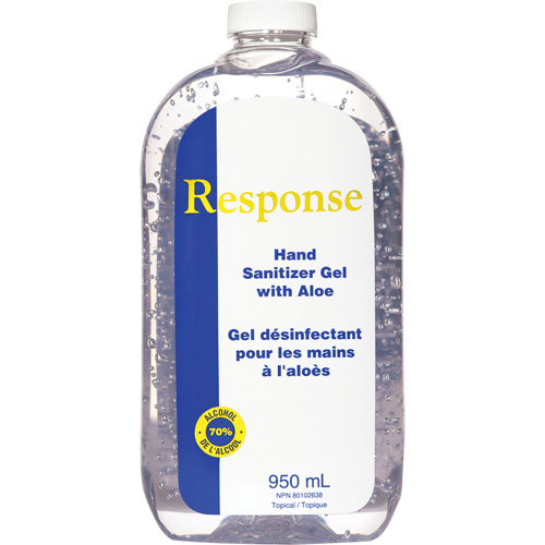 Gel d&eacute;sinfectant pour les mains &agrave; l'alo&egrave;s Response, 950 ml, Recharge, 70 % alcool D. Morneault & Fils