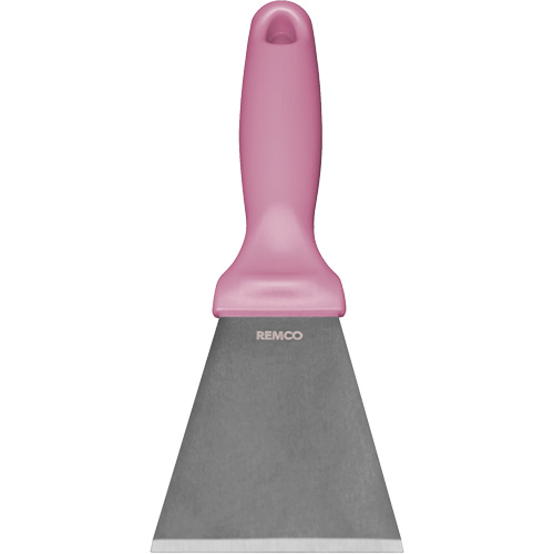 Large Stainless Steel Scraper, Pink, 3" W x 9" L D. Morneault & Fils