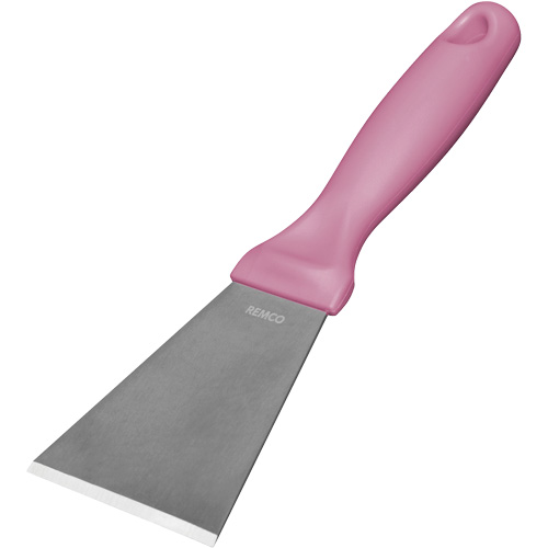 Large Stainless Steel Scraper, Pink, 3" W x 9" L D. Morneault & Fils