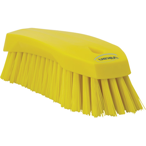 Large Angled Hand Brush, Stiff Bristles, 8" Long, Yellow D. Morneault & Fils