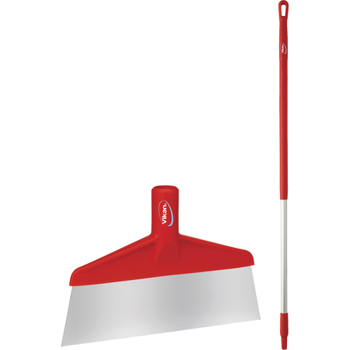 Grattoir &agrave; plancher avec manche, Rouge, 9-3/5" la x 55-9/10" lo D. Morneault & Fils